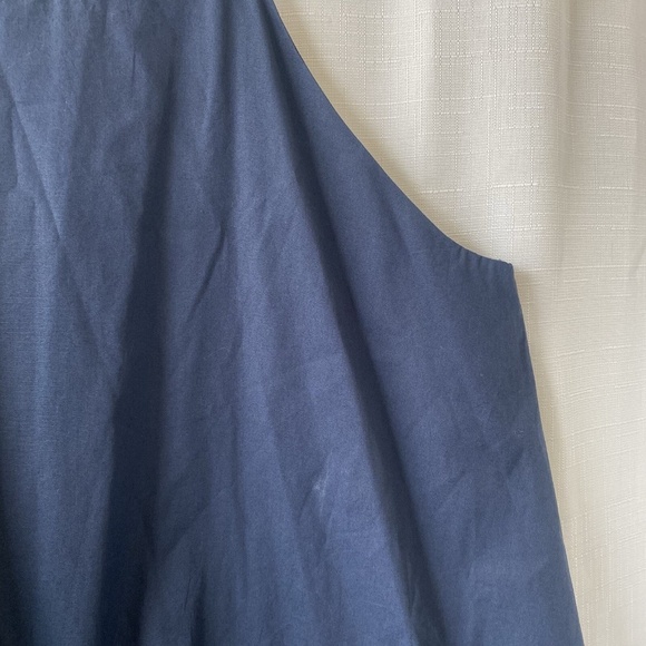 Amanda Uprichard “Violet” Navy Blue Halter Dress Cotton $168 Size Medium - Picture 4 of 11